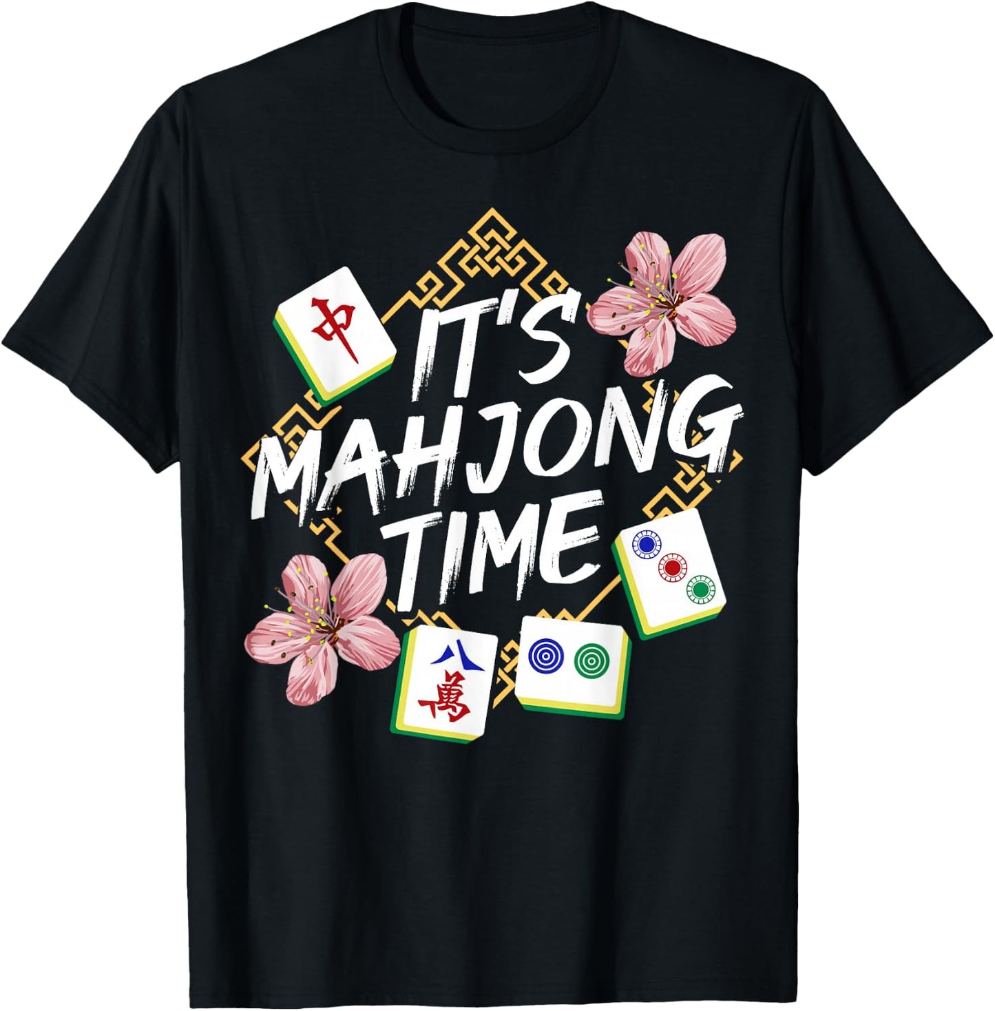 Mahjong Chinese Mahjong Player T-Shirt - T-Shirt | Black
