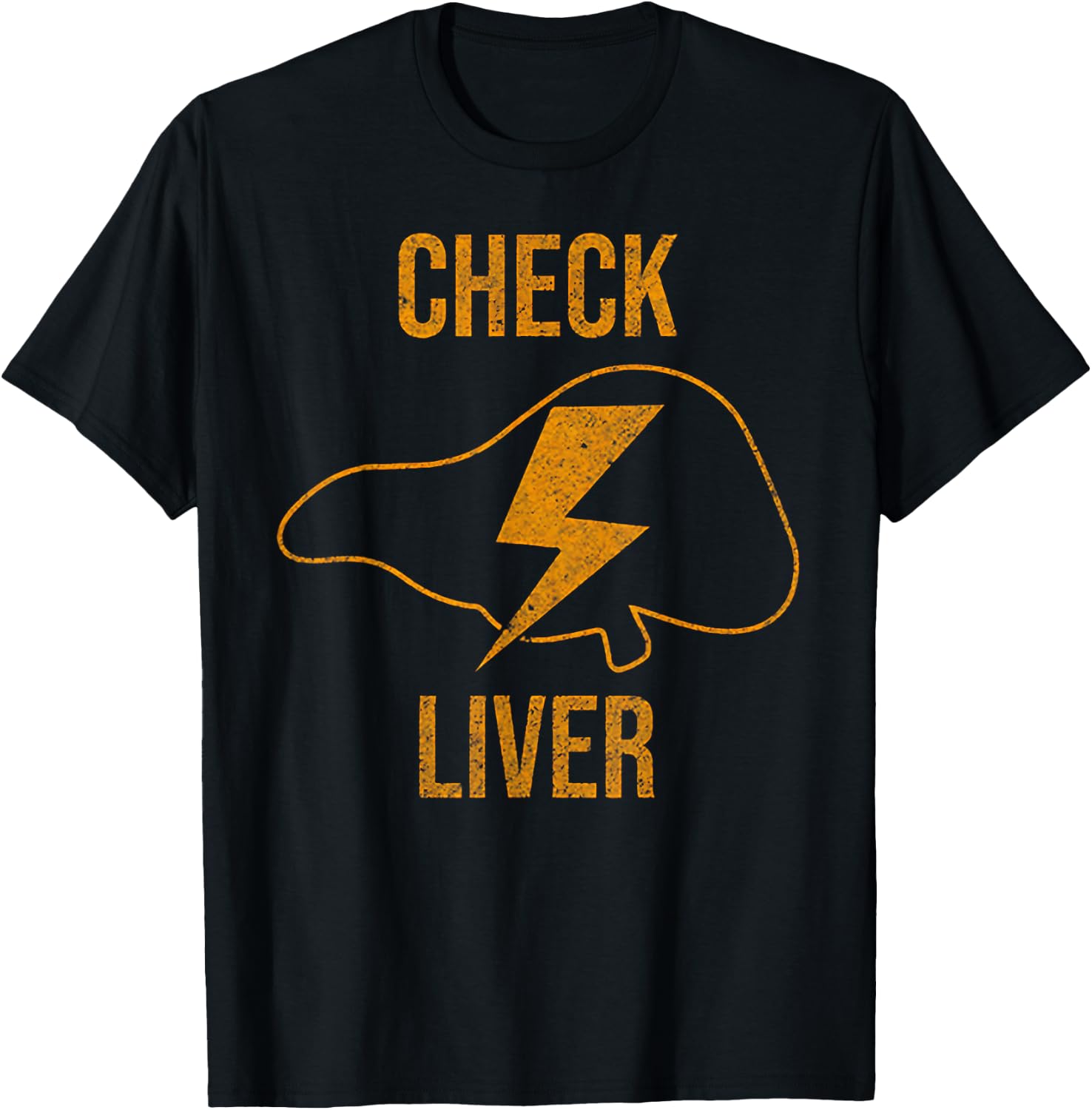 Check Liver T-Shirt - T-Shirt | Black
