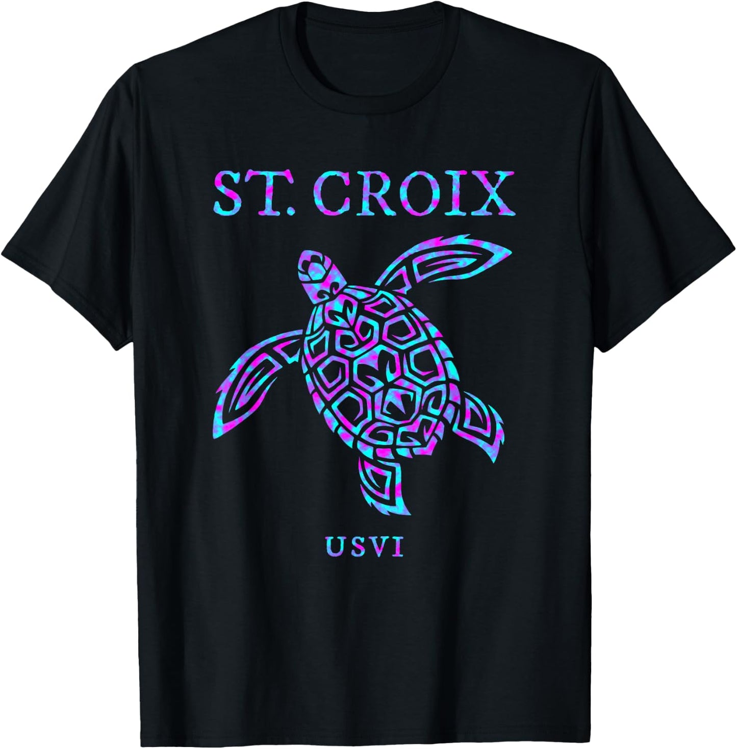 St Croix Sea Turtle Boys Girls Toddler T-Shirt - T-Shirt | Black