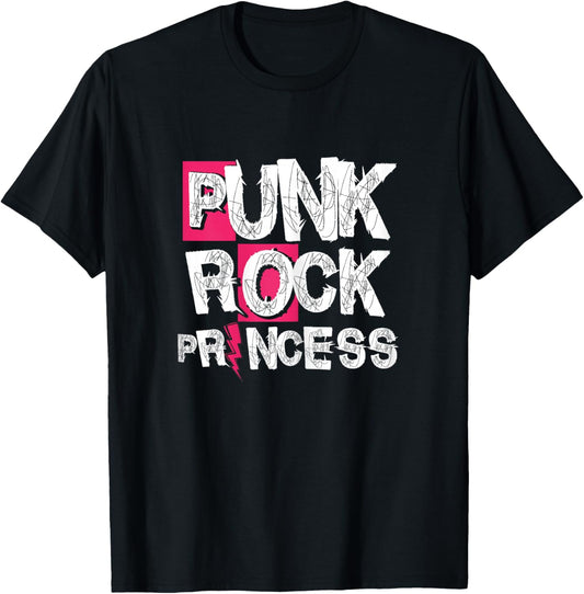 Punk Rock Princess | Punk Rock Music | Rocker Punker Women T-Shirt - T-Shirt | Black