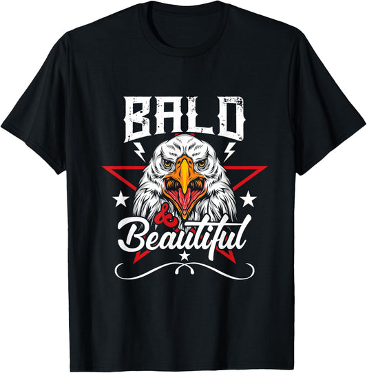 American Patriot - Majestic Bald Eagle with Star T-Shirt - T-Shirt | Black