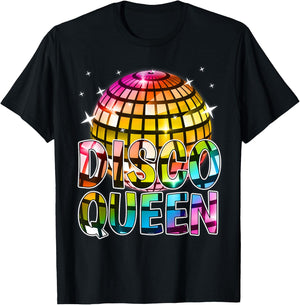 Disco Queen Reunion Best Friend Party Birthday Queen Squad T-Shirt - T-Shirt | Black