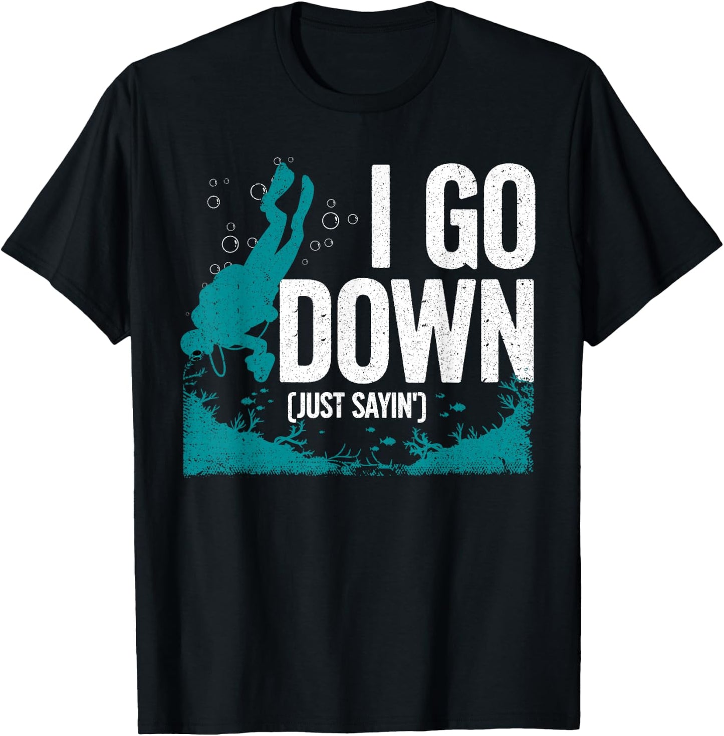 Cute Scuba Diving Design Women Diving Scuba Diver T-Shirt - T-Shirt | Black