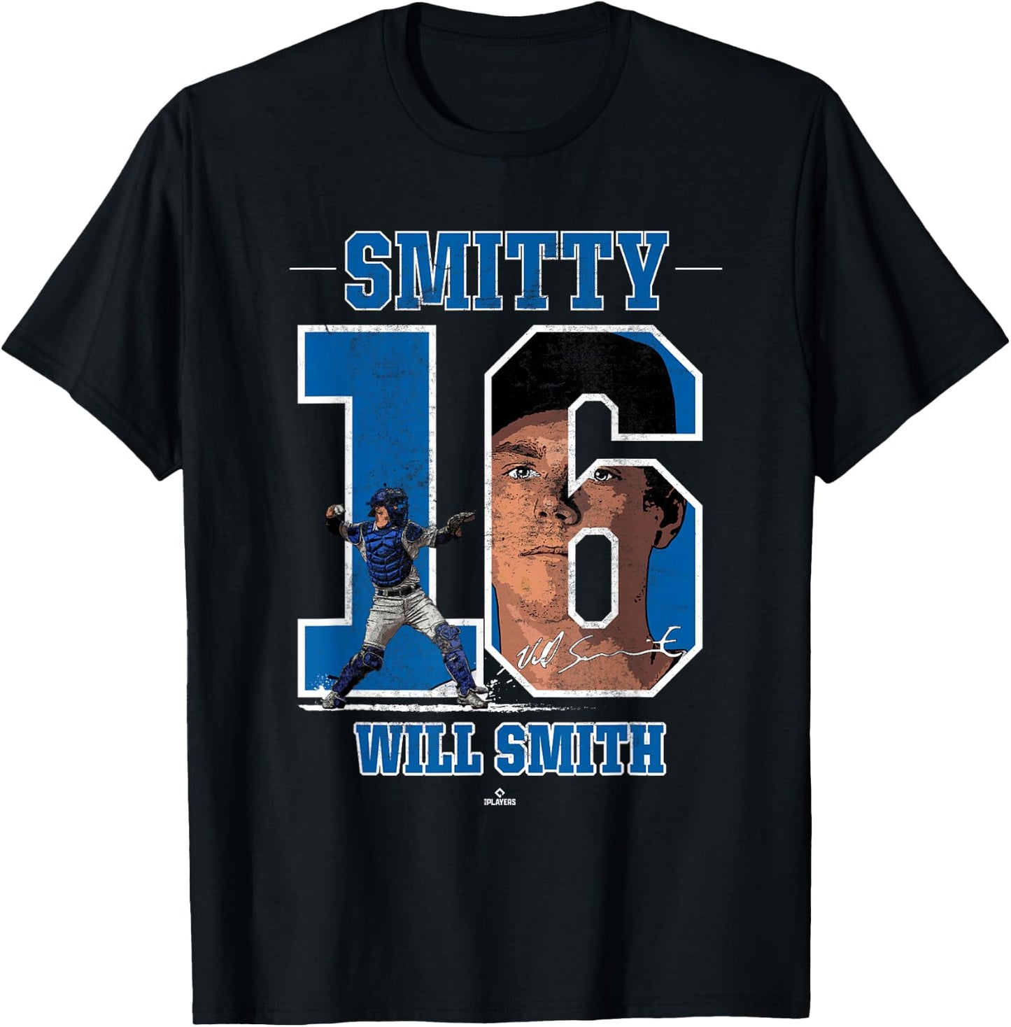Smitty Will Smith Will Smith LA Los Angeles MLBPA T-Shirt - T-Shirt | Black