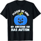 Blue Pumpkin Bucket Halloween Be Kind My Son Has Autism T-Shirt - T-Shirt | Black