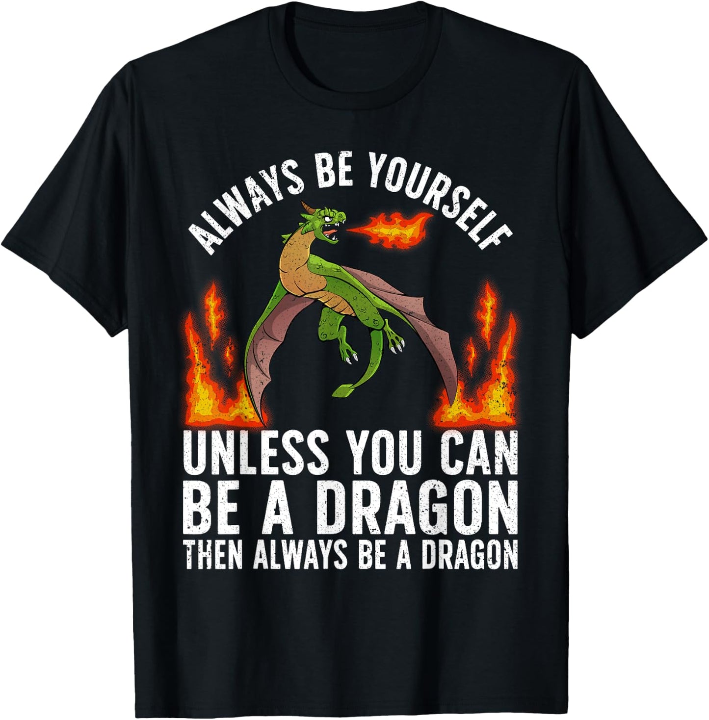 Funny Dragon Design Women Kids Fantasy Dragon Lover T-Shirt - T-Shirt | Black