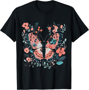 Cute Butterfly design butterflies and butterfly T-Shirt - T-Shirt | Black