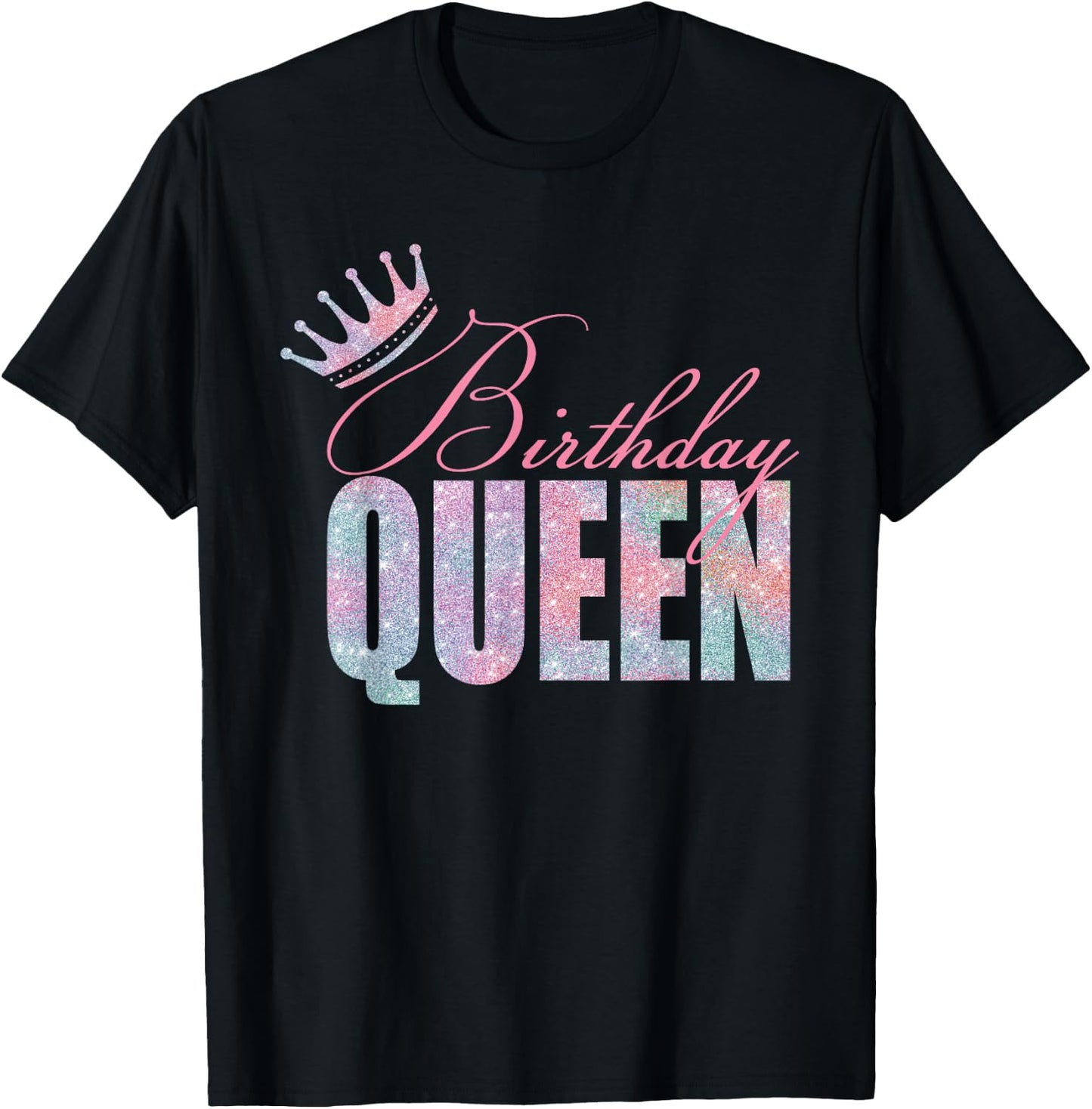 Birthday Queen - Daughter Or Mom´s Birthday Party T-Shirt - T-Shirt | Black