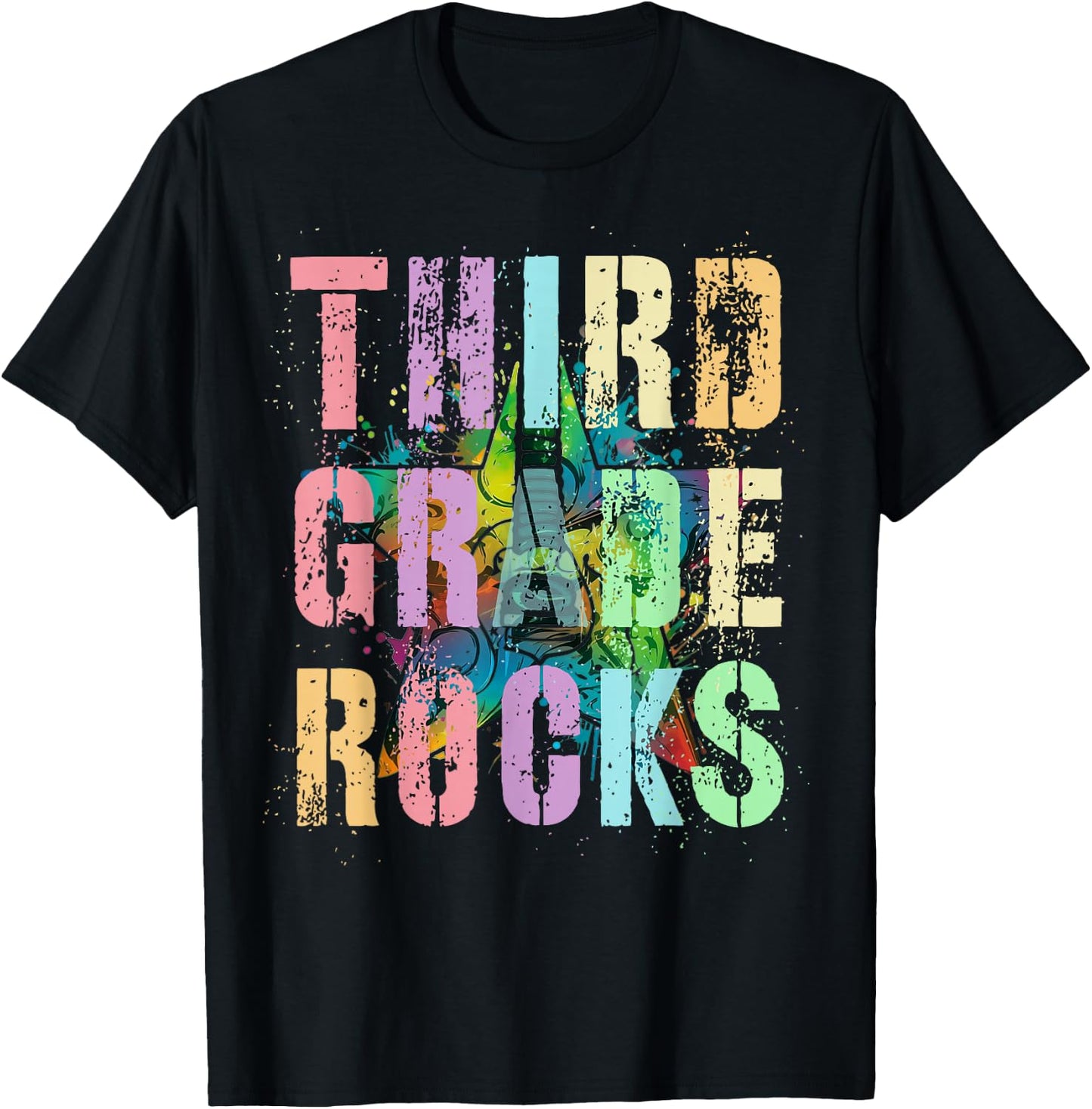 THIRD GRADE Rocks Teacher Kids Rockstar 3rd Gr Rocking Is My T-Shirt - T-Shirt | Black