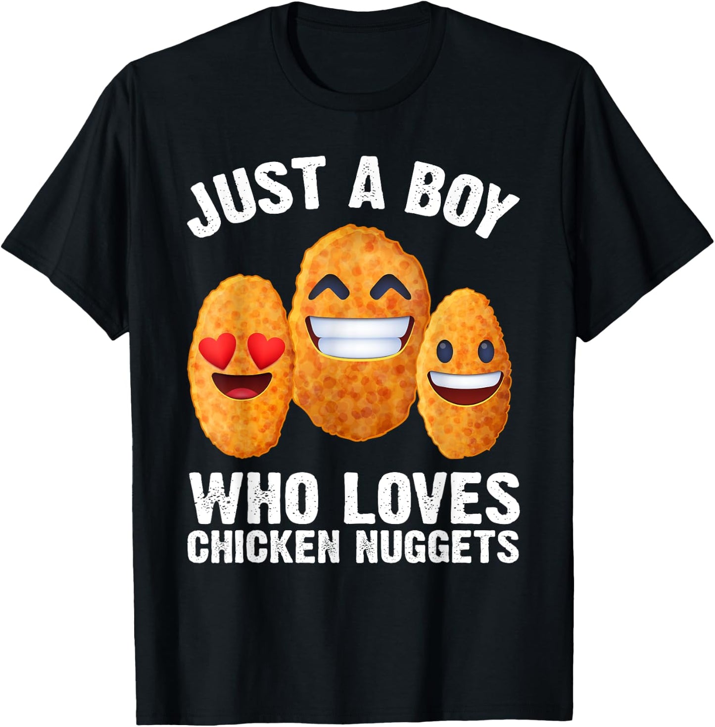 Funny Chicken Nugget Boys Kids Chicken Nugget Lovers T-Shirt - T-Shirt | Black