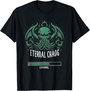 Cthulhu Chaos Loading, Cosmic Horror Cthulhu T-Shirt - T-Shirt | Black