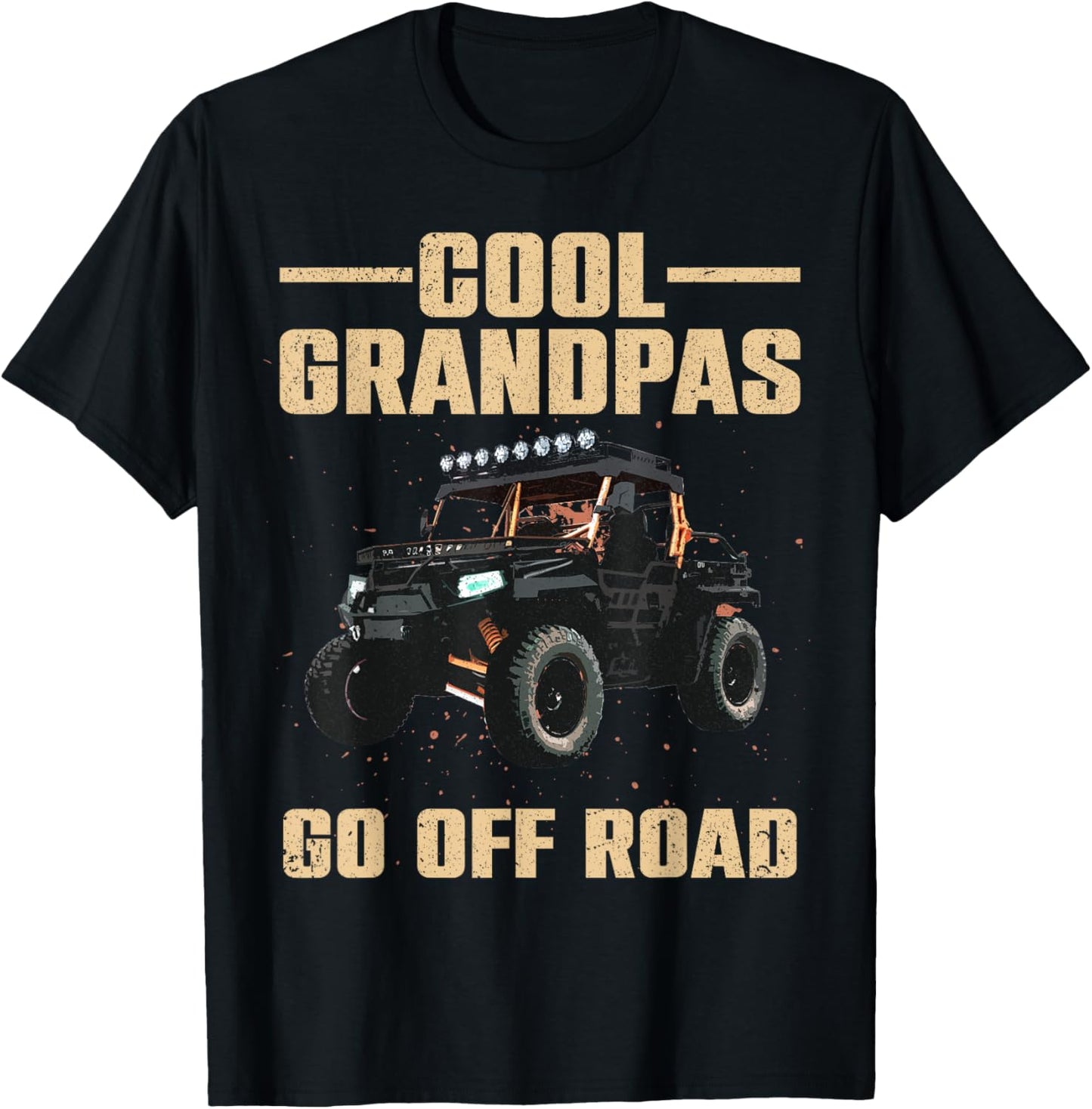 Cool SxS Design For Grandpa Men Off Road Ride UTV SxS Riding T-Shirt - T-Shirt | Black