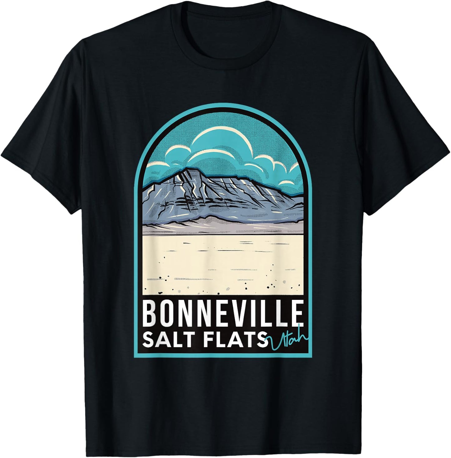 Bonneville Salt Flats Utah T-Shirt - T-Shirt | Black