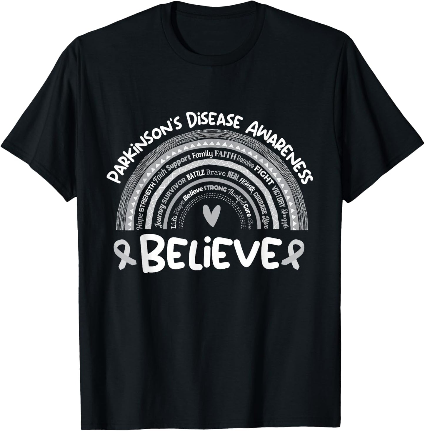 Believe | Parkinson's Awareness Month | Parkinsons Disease T-Shirt - T-Shirt | Black
