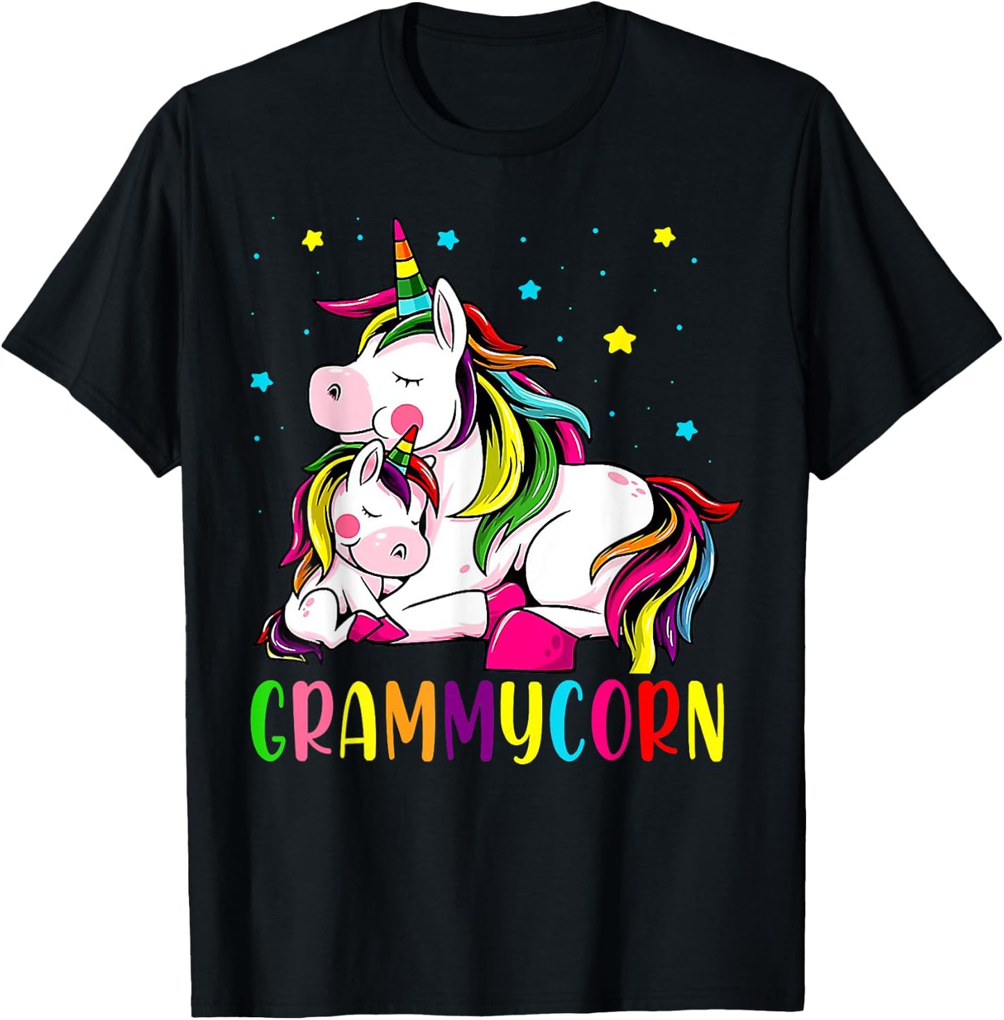 Funny Grammycorn Unicorn Costume Grammy Mom Mother's Day T-Shirt - T-Shirt | Black