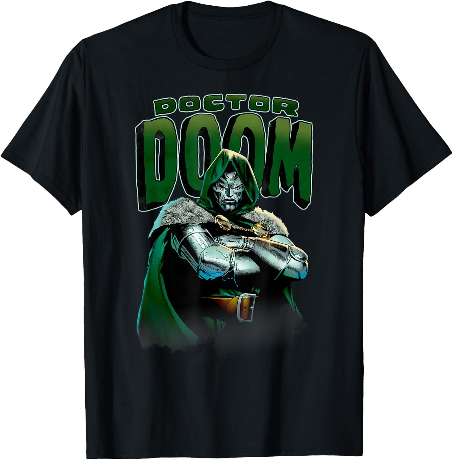 Marvel Fantastic Four Doctor Doom Crossed Arms Portrait T-Shirt - T-Shirt | Black