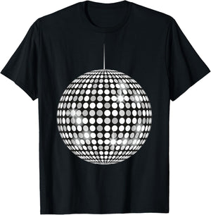 70's 80's Vibe Party Disco Ball Music Lovers T-Shirt - T-Shirt | Black