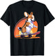 Awesome Rad Animals Kids & Adults Black Corgi Skateboarding T-Shirt - T-Shirt | Black