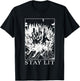 Occult Stay Lit Satan Devil Hell Unholy Antichrist Witch T-Shirt - T-Shirt | Black