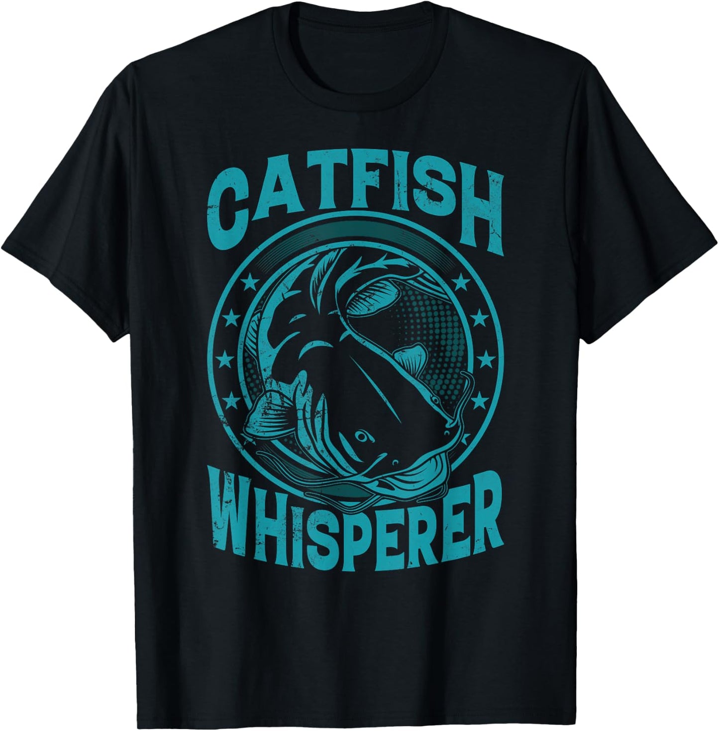 Catfish Whisperer Funny Catfish Fishing T-Shirt - T-Shirt | Black