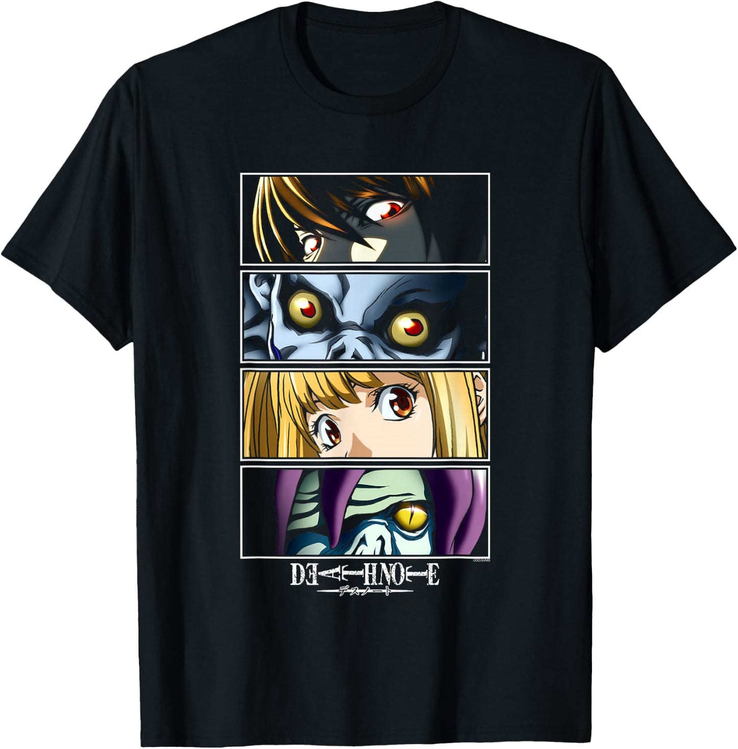 Death Note Close Up Character Eyes Anime T-Shirt - T-Shirt | Black