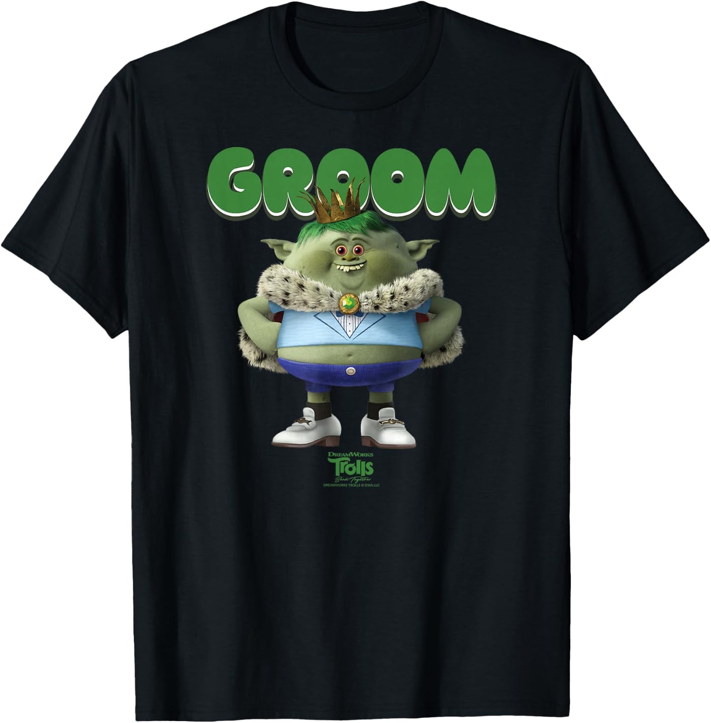 DreamWorks Trolls Band Together King Gristle T-Shirt - T-Shirt | Black