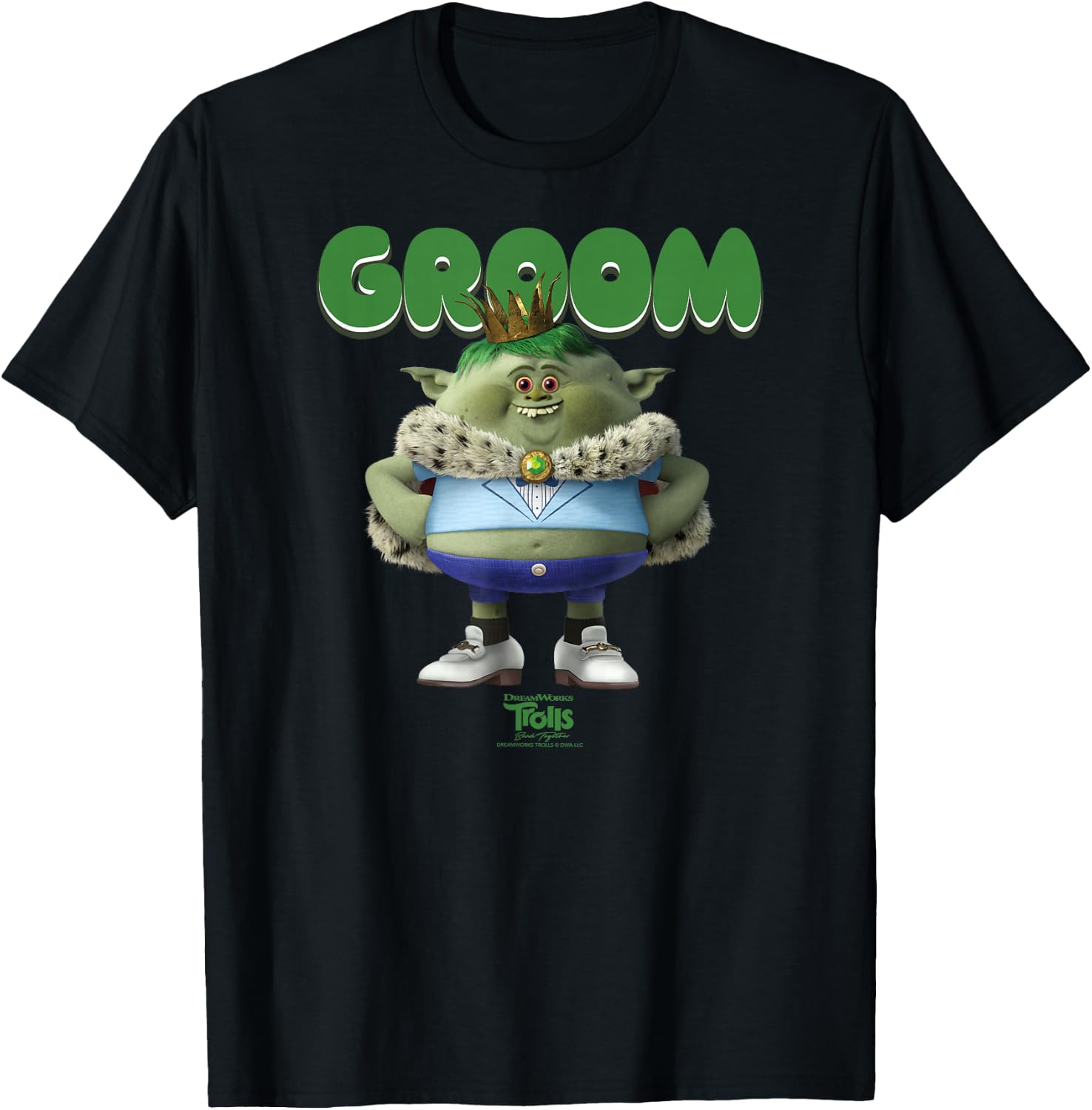 DreamWorks Trolls Band Together King Gristle T-Shirt - T-Shirt | Black
