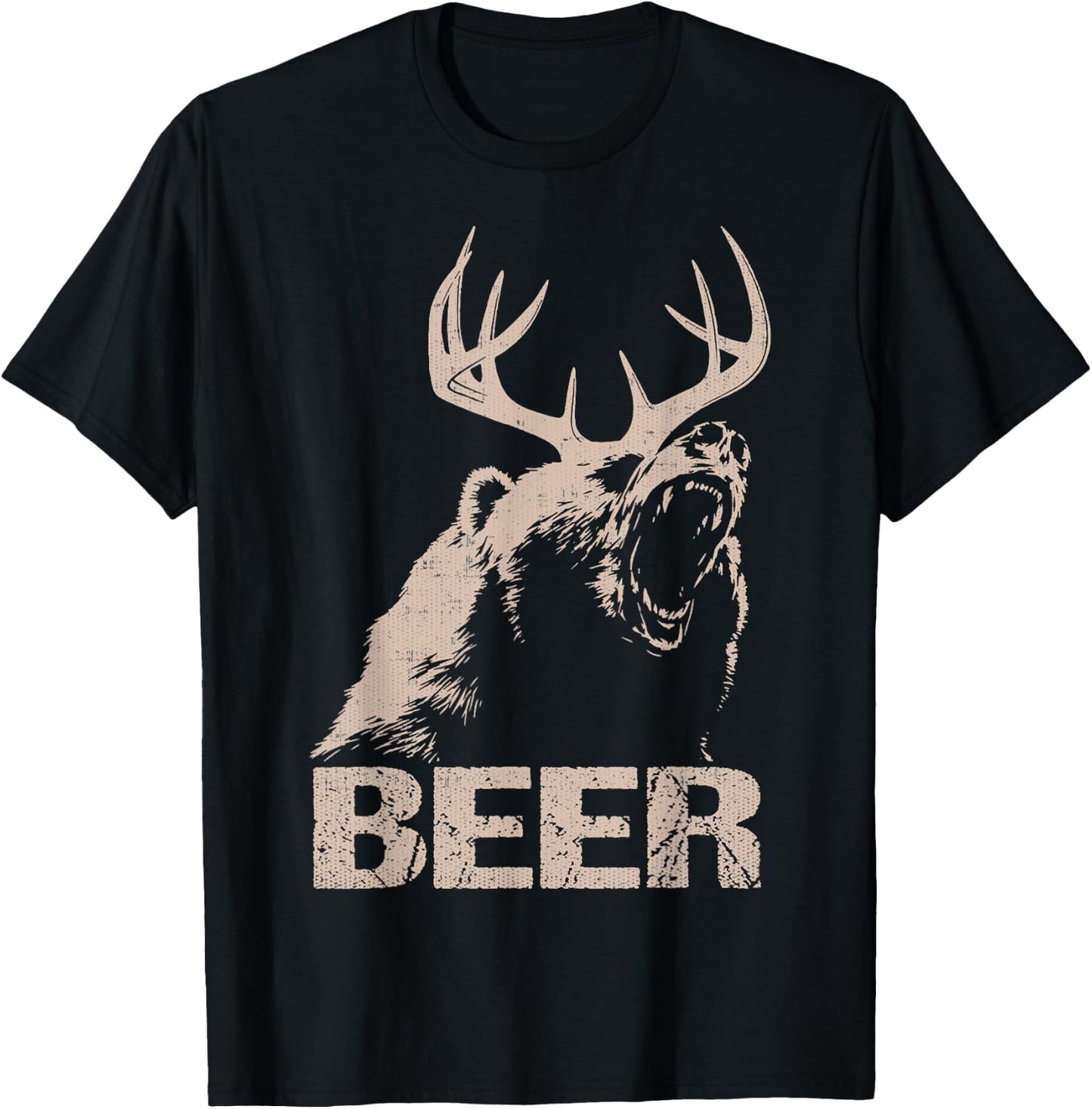 Beers Deer Bears T-Shirt - T-Shirt | Black