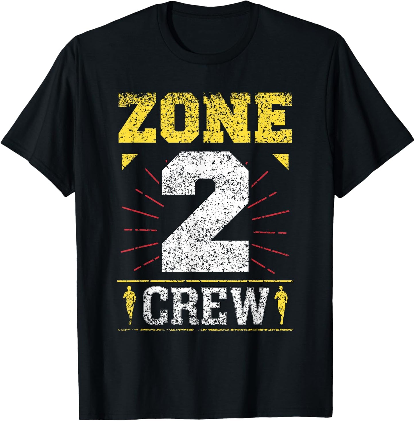 Zone 2 Crew Sport Fitness Training Cardio Zone 2 T-Shirt - T-Shirt | Black