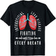 Interstitial Lung Disease Fighting With Every Breath T-Shirt - T-Shirt | Black