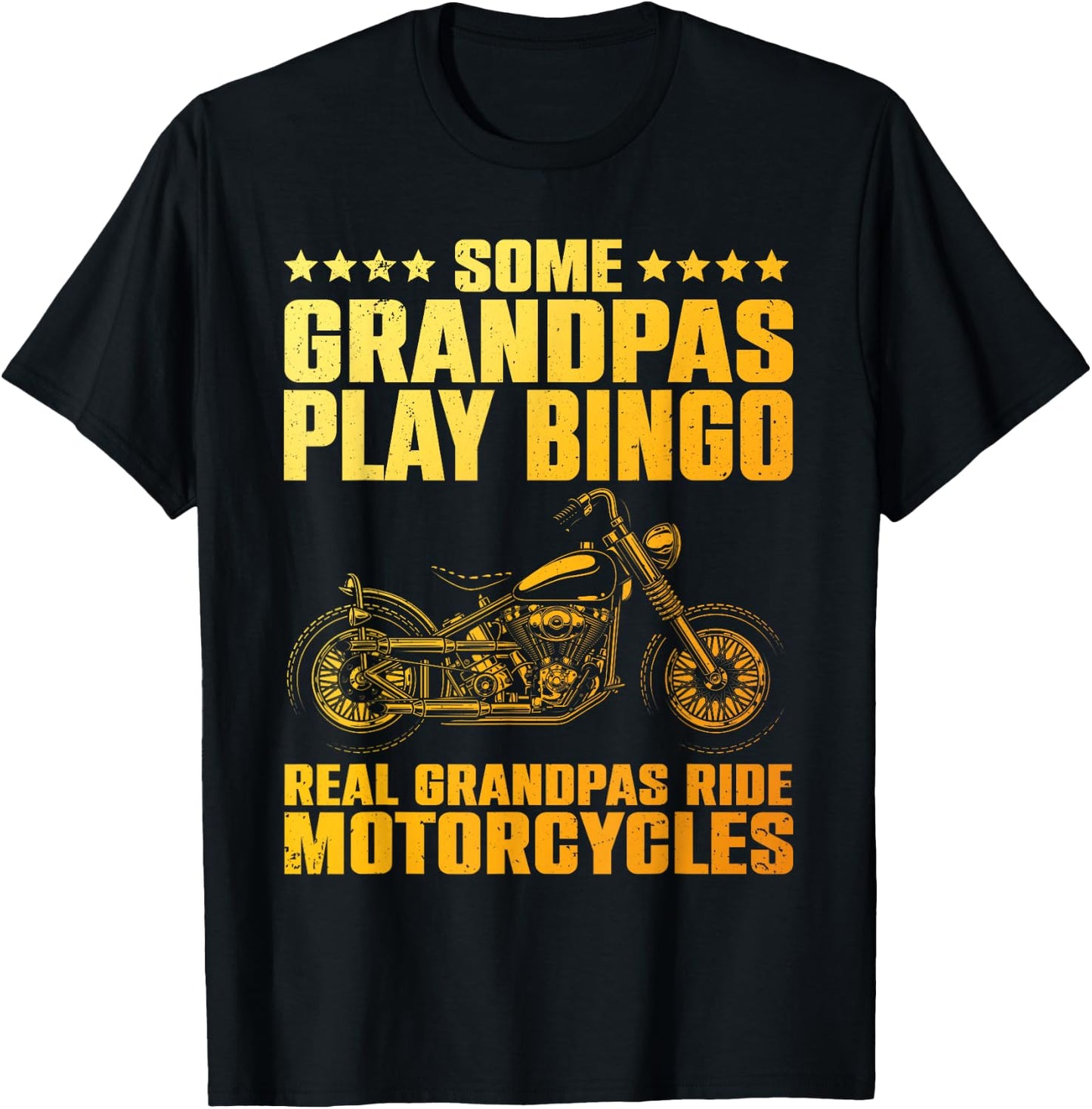 Funny Motorcycle For Grandpa Men Biker Motorcycle Rider T-Shirt - T-Shirt | Black