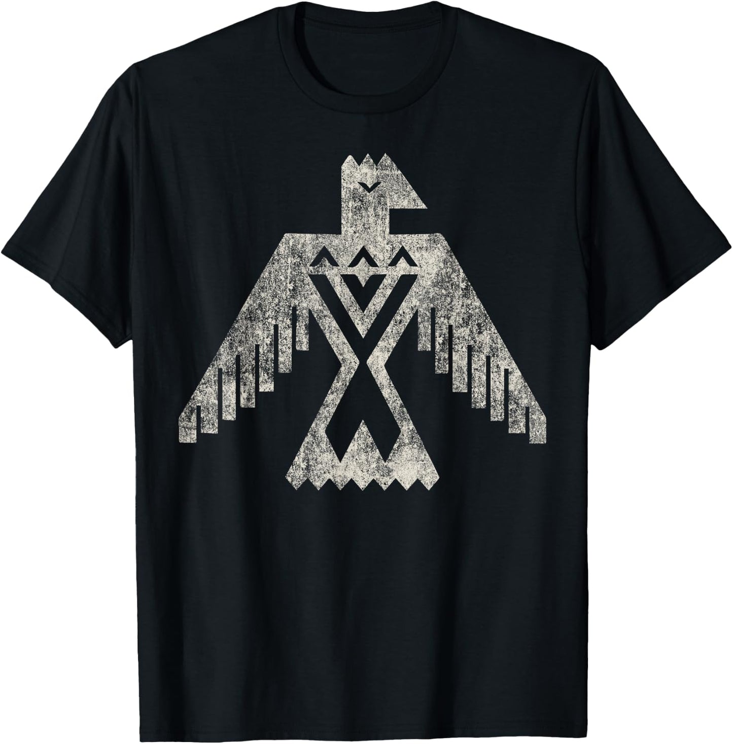 Native American Bird Vintage Thunderbird Design Eagle T-Shirt - T-Shirt | Black