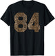 Leopard Number 84 Athlete Sports Jersey Supporter Fanwear T-Shirt - T-Shirt | Black