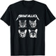 Meowtallica Black White Funny Parody Band Cat Kitten Lover T-Shirt - T-Shirt | Black