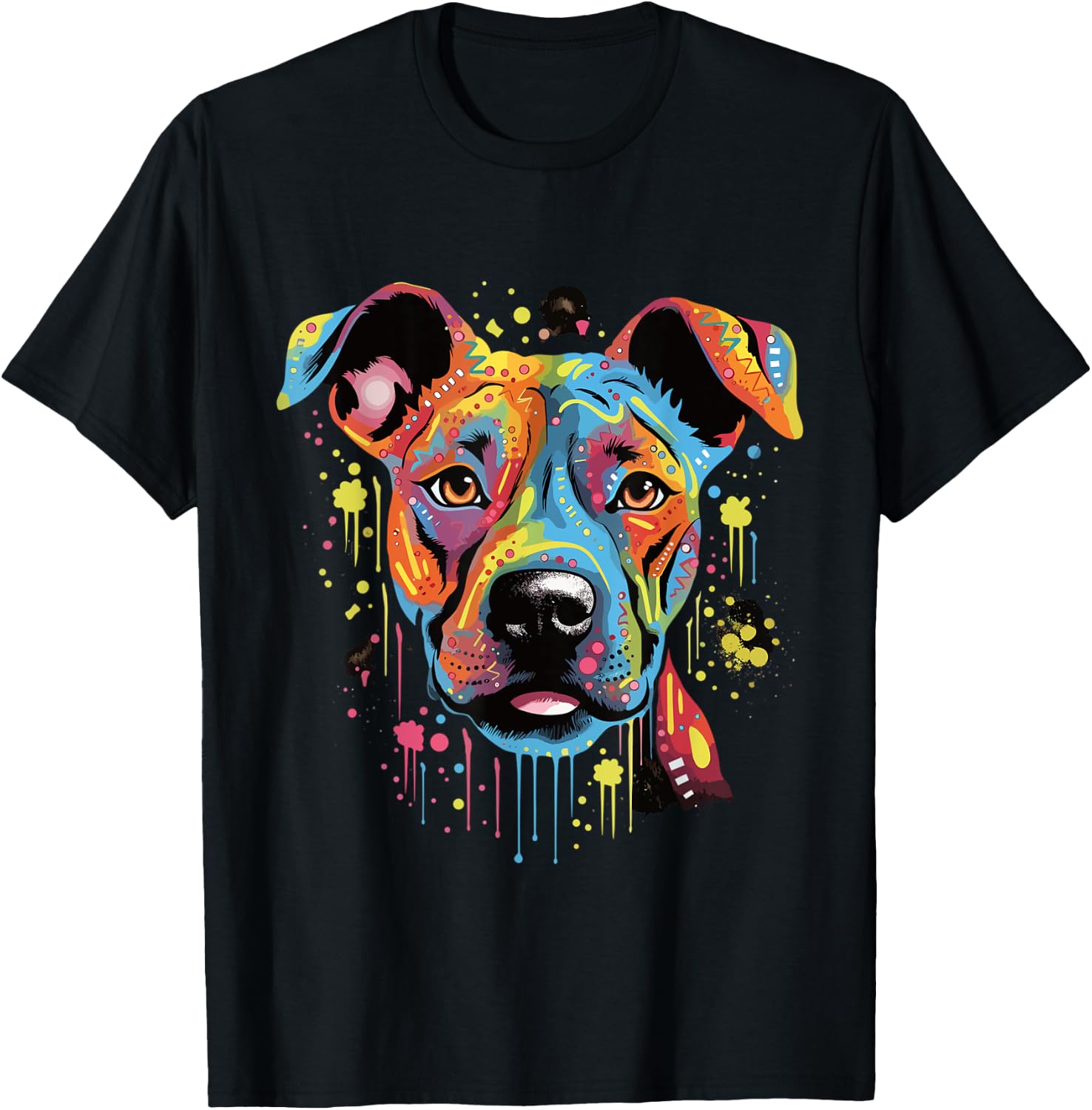 American Stafford Terrier Dog Men Women T-Shirt - T-Shirt | Black