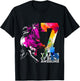 Horse 7 YEARS OF BEING AWESOME RIDING 7TH BIRTHDAY T-Shirt - T-Shirt | Black