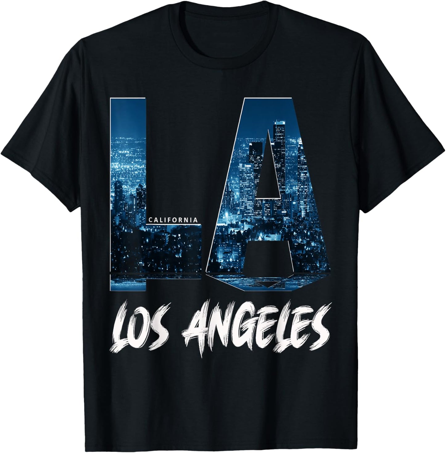 Men, Woman, Teenager L.A. Love Design Los Angeles City California T-Shirt - T-Shirt | Black