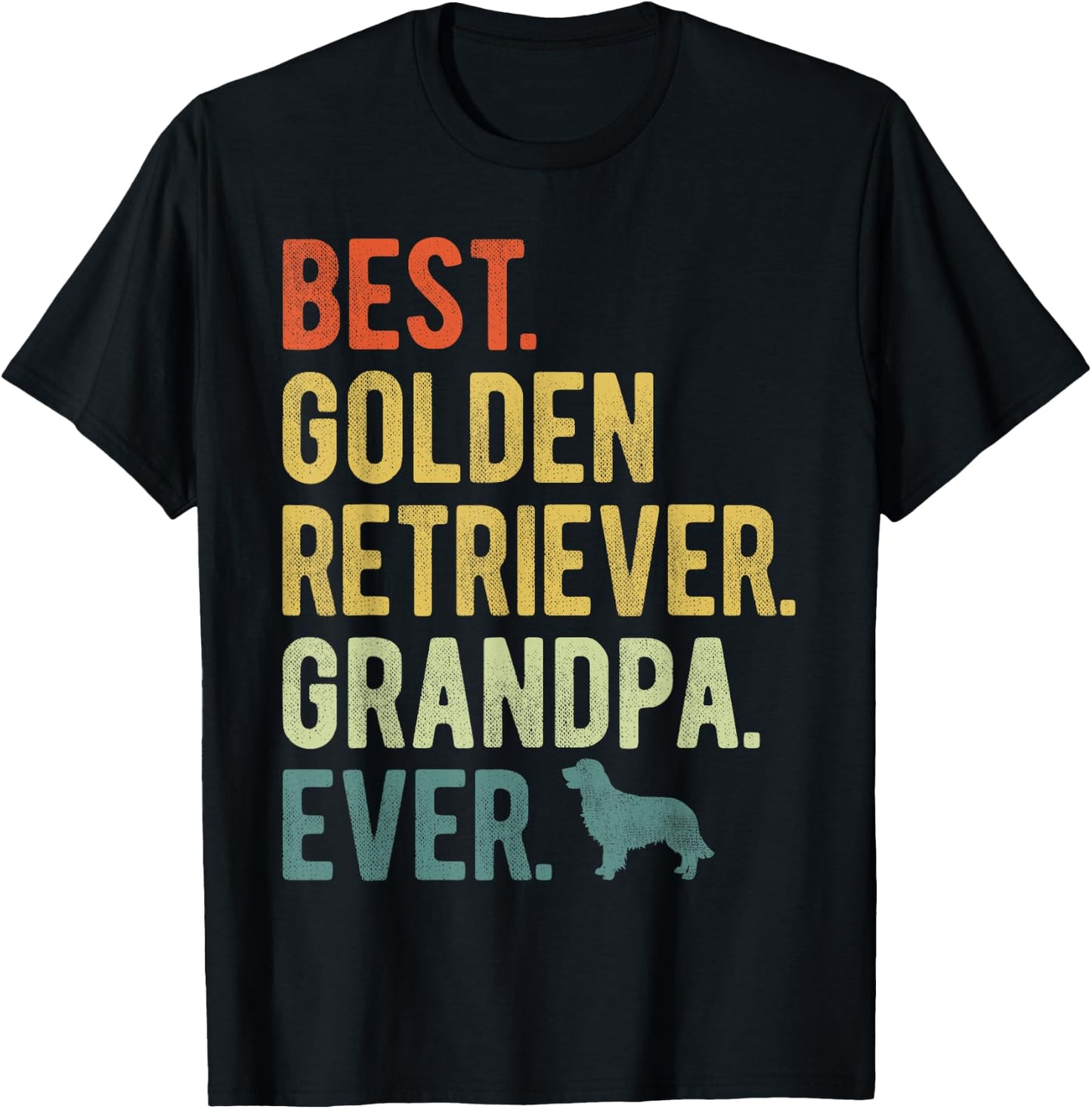 Best Golden Retriever Grandpa Ever Dog Lovers Father's Day Men Women T-Shirt - T-Shirt | Black