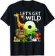 8th Birthday Boys Girls 8 Years Old Safari Jungle Animal Zoo T-Shirt - T-Shirt | Black