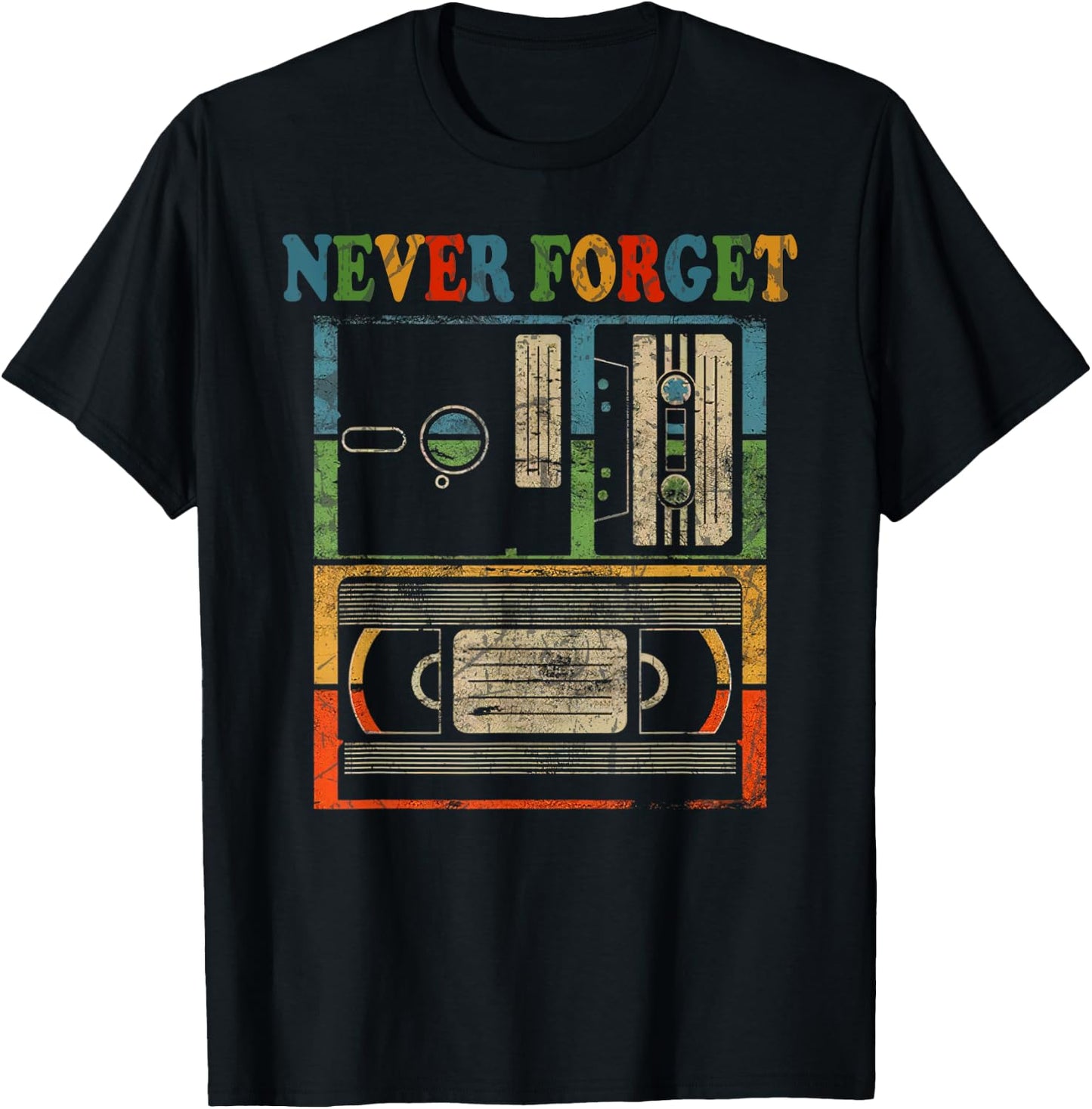 Retro Vintage 90s 80s Audio Cassette 40 Years Old Birthday T-Shirt - T-Shirt | Black