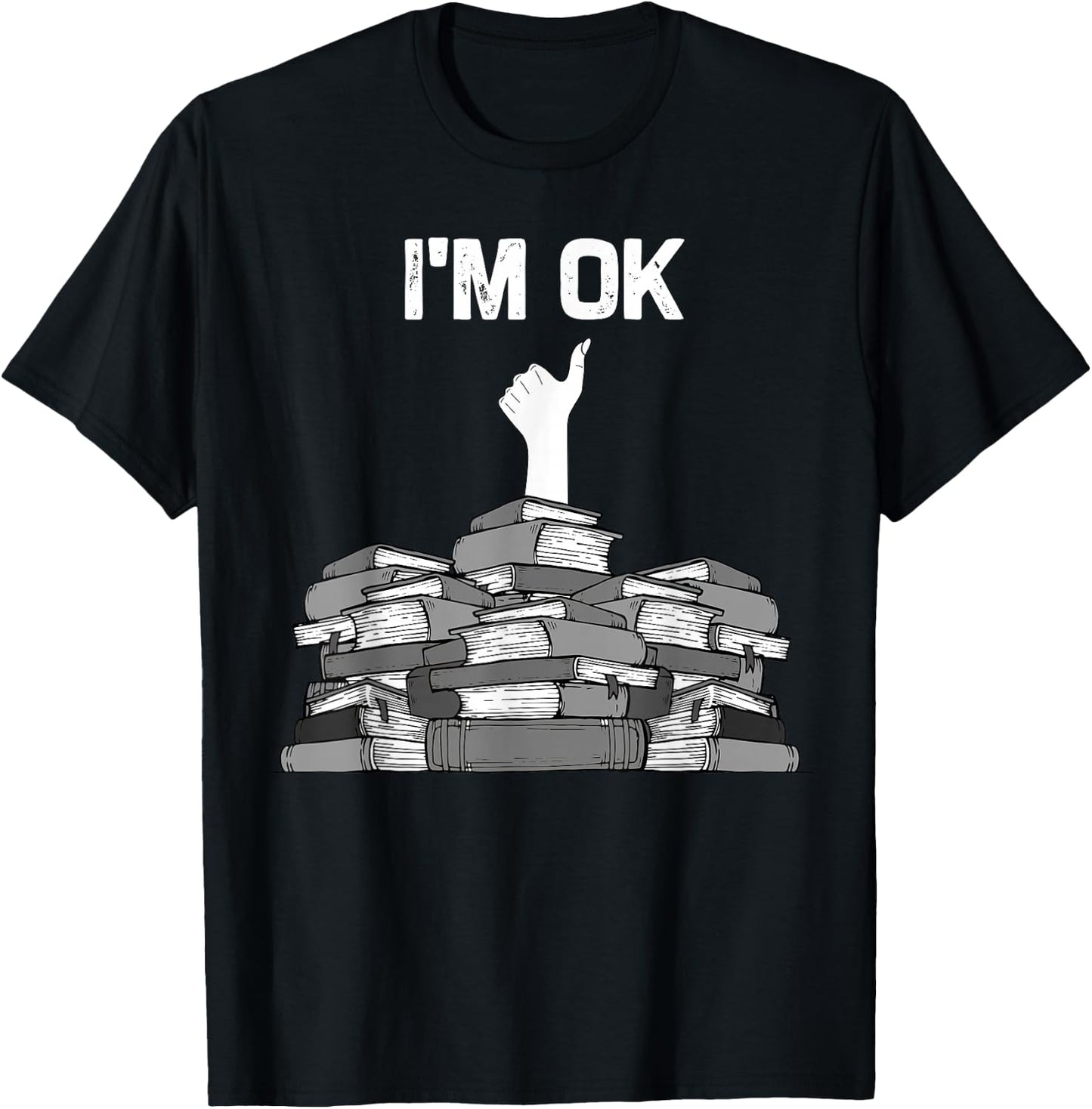 Funny Books Design Women Kids Avid Reader Bookworm T-Shirt - T-Shirt | Black
