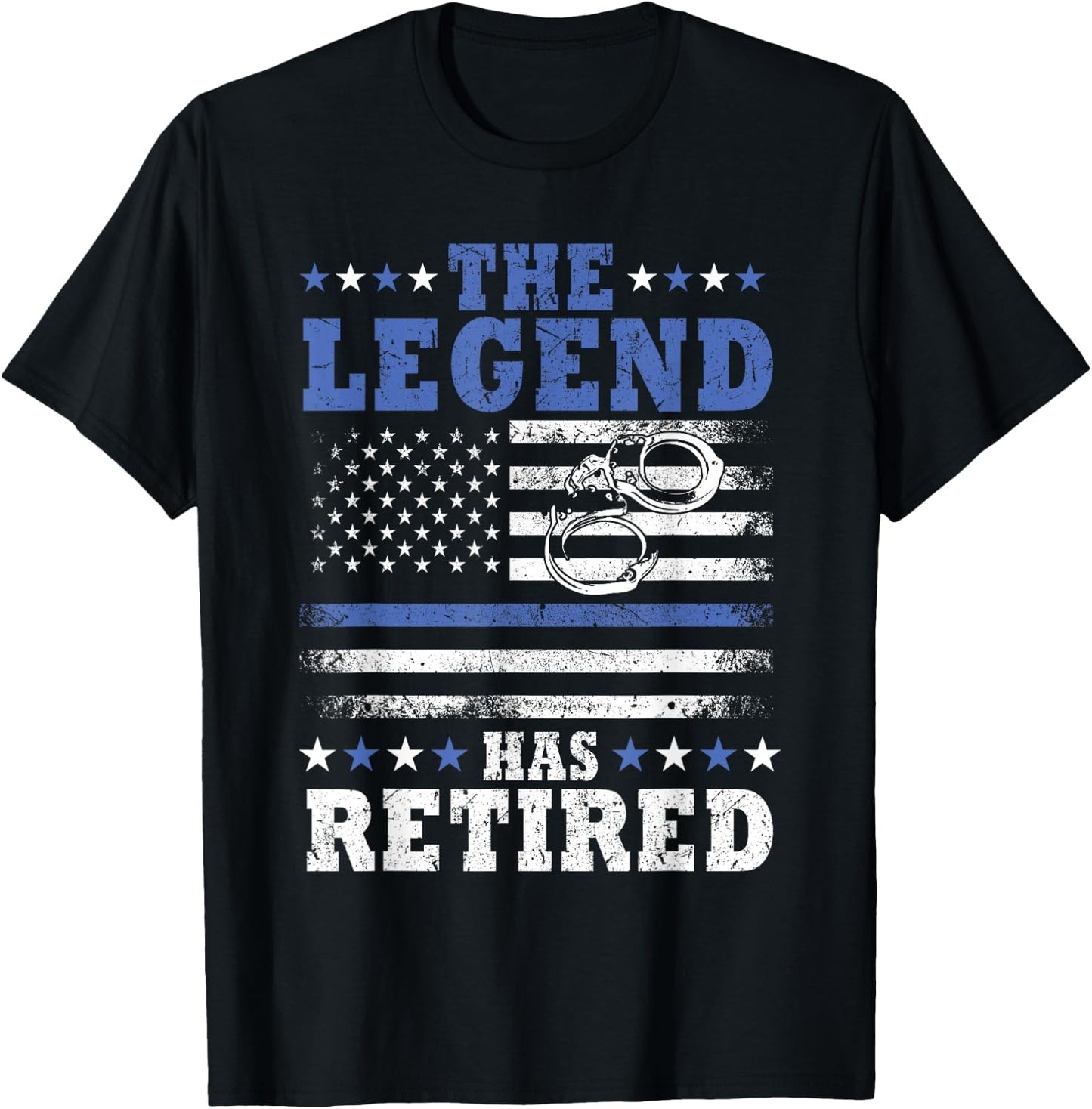 Humorous Retired Police Officer Law Enforcement Retirement T-Shirt - T-Shirt | Black