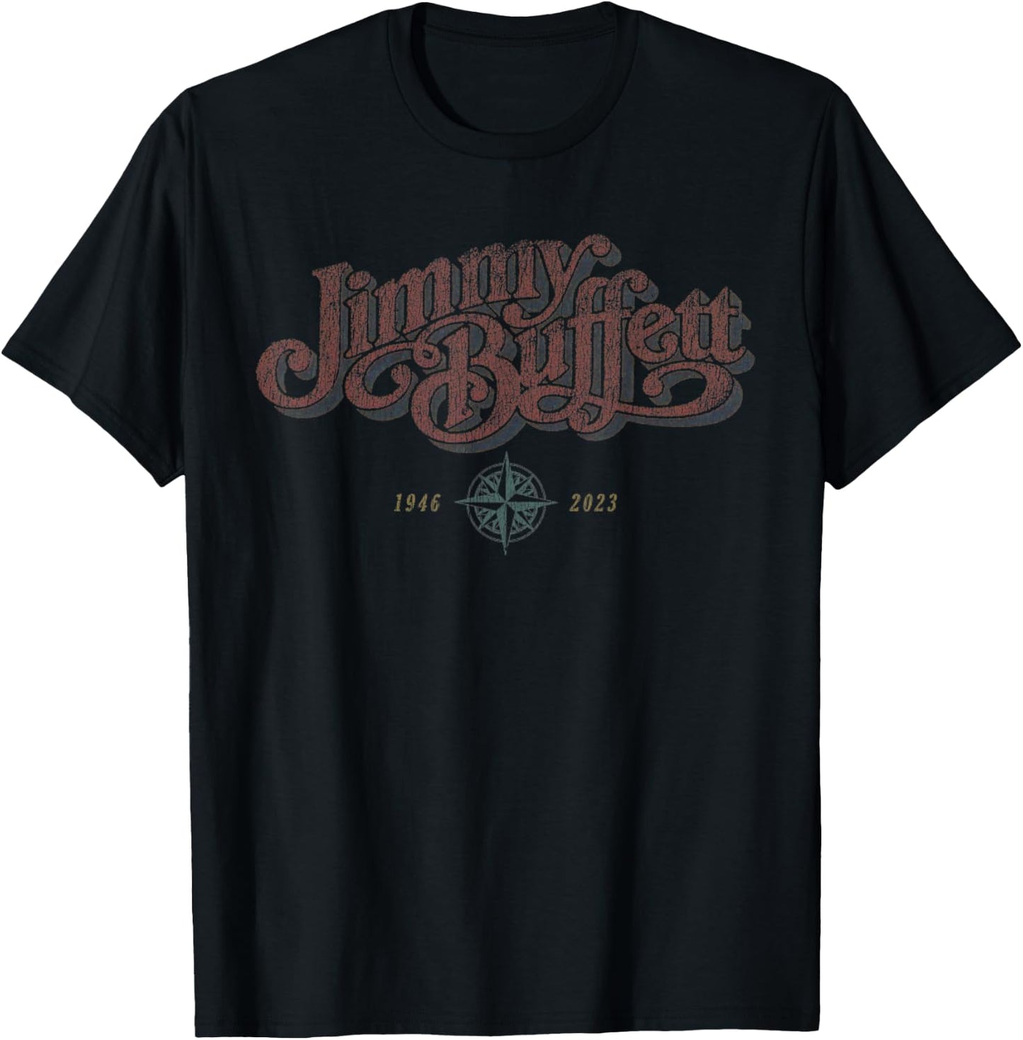 Vintage Jim Buffet Tribute Latitudes Distressed T-Shirt - T-Shirt | Black