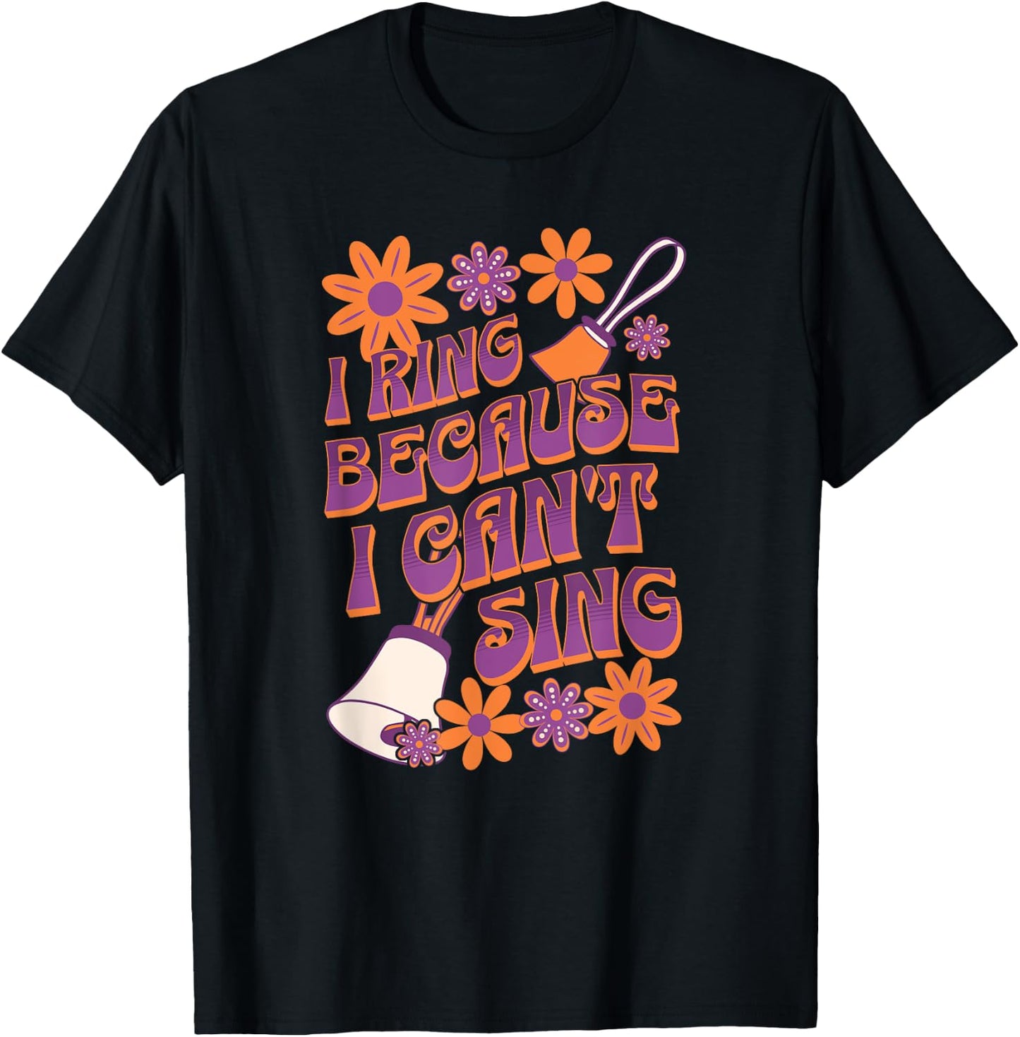Funny Handbell Player Design for Bell Ringers, and Musicians T-Shirt - T-Shirt | Black