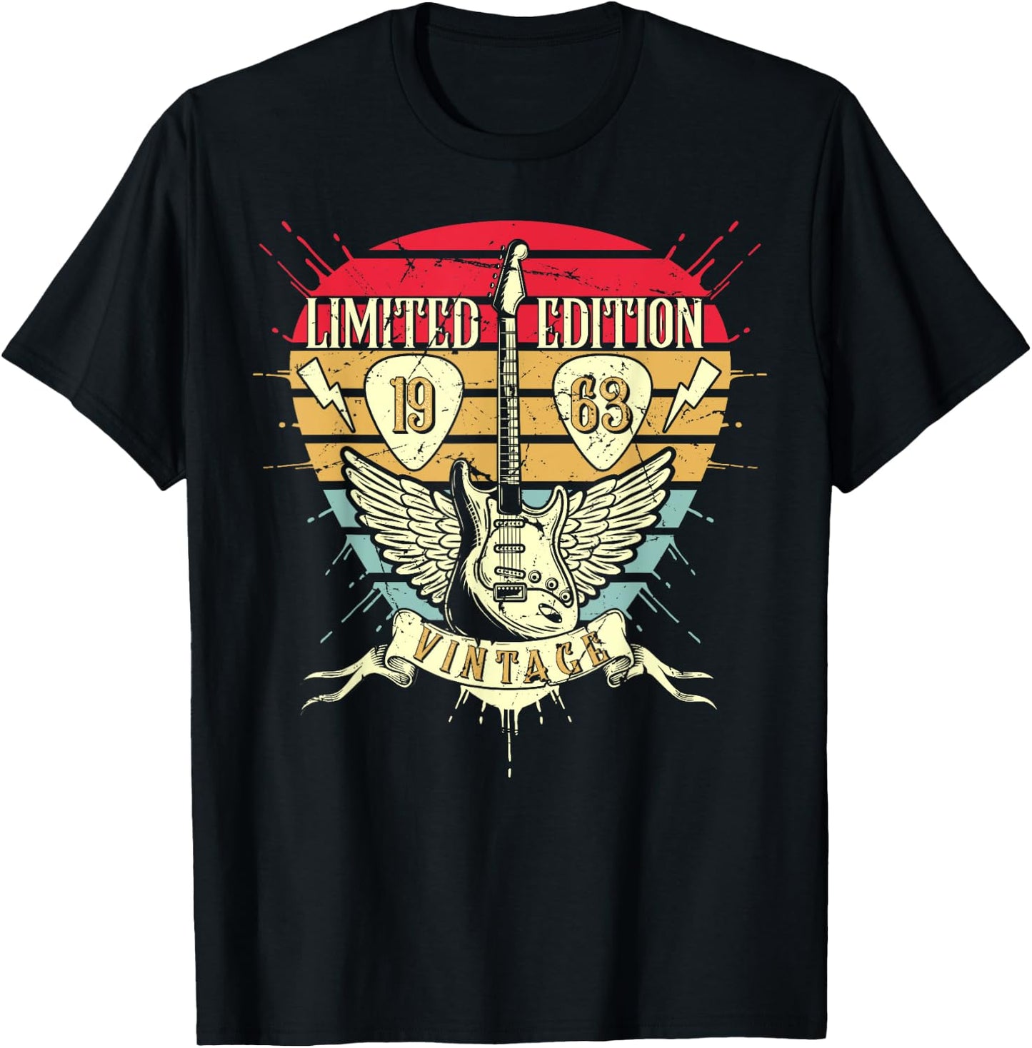1963 vintage birthday vintage Limited Edition men woman gift T-Shirt - T-Shirt | Black