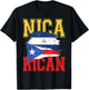 Nicaragua Nica Puerto Rico Boricua Nica Rican Puerto Rican T-Shirt - T-Shirt | Black