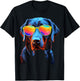 Labrador Retriever Dog with Sunglasses Women Kids T-Shirt - T-Shirt | Black