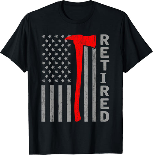 Funny Retired Firefighter USA Flag Fireman Retirement Outfit