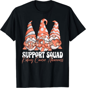 Support Squad Kidney Cancer Awareness T-Shirt - T-Shirt | Black