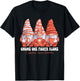 Endometrial Cancer Awareness Month Peach Ribbon Gnomies T-Shirt - T-Shirt | Black